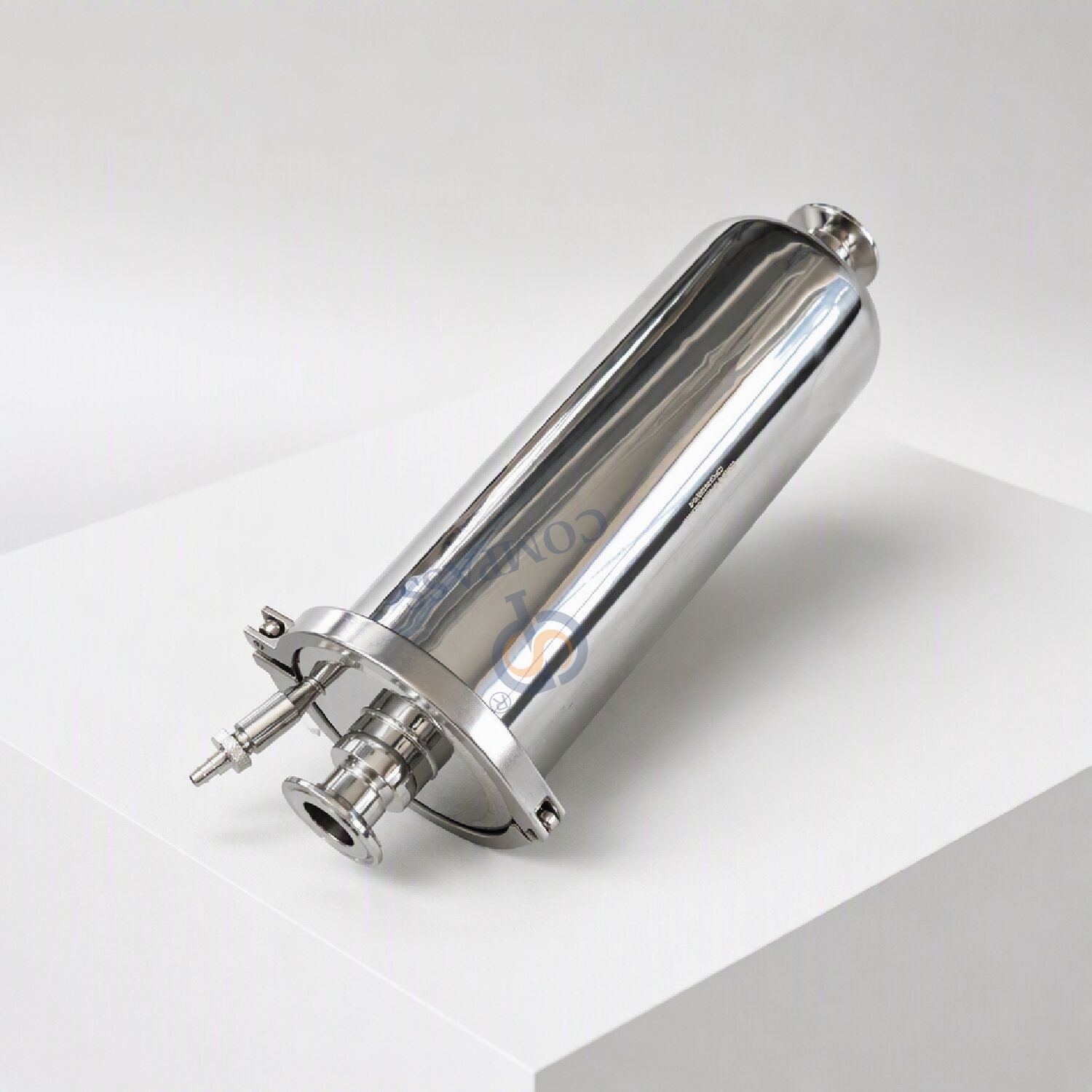 DN25 SS304 TC Inline Filter with Exhaust Valves and 0.22um PTFE Filter Element