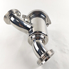 DN40-1mm Food Grade Sanitary Stainless 304/SS316L Sanitary Thread Non Retention Elbow-Type Filterss 