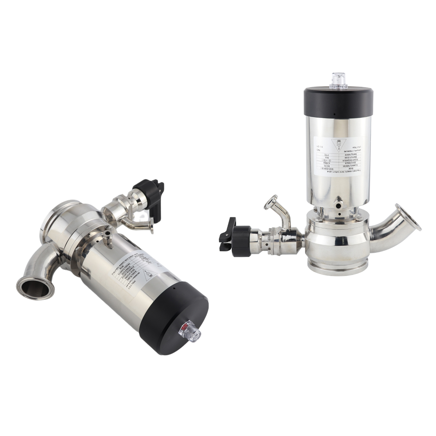 Air Pneumatic Sterile Tank Bottom Valve with Sampling Valve for Beverage Industry