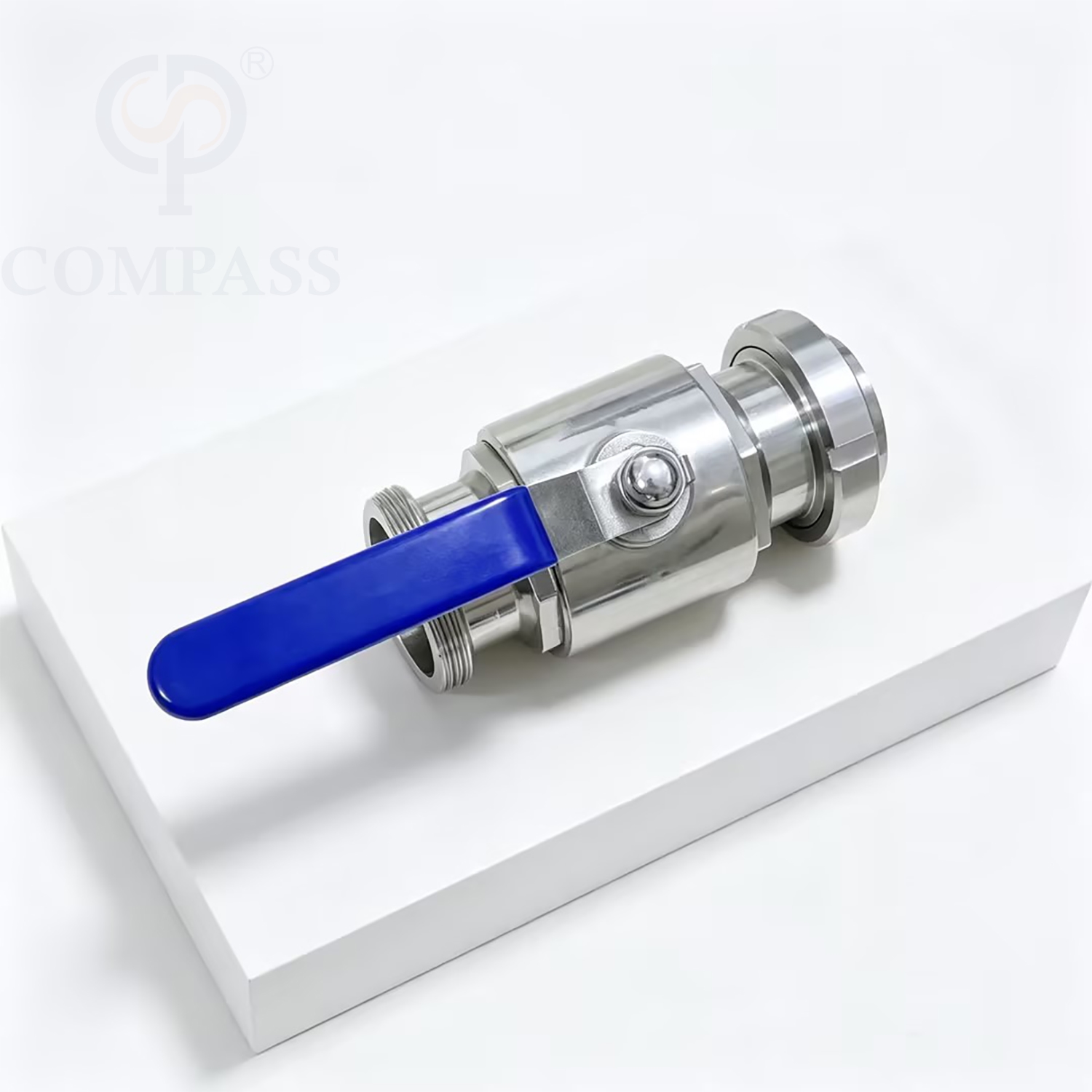 New Arrival Food Grade SS316L DN65 Sanitary Stainless Steel Medium Pressure DIN Manual Straight Union-male thread Ball Valve with PTFE