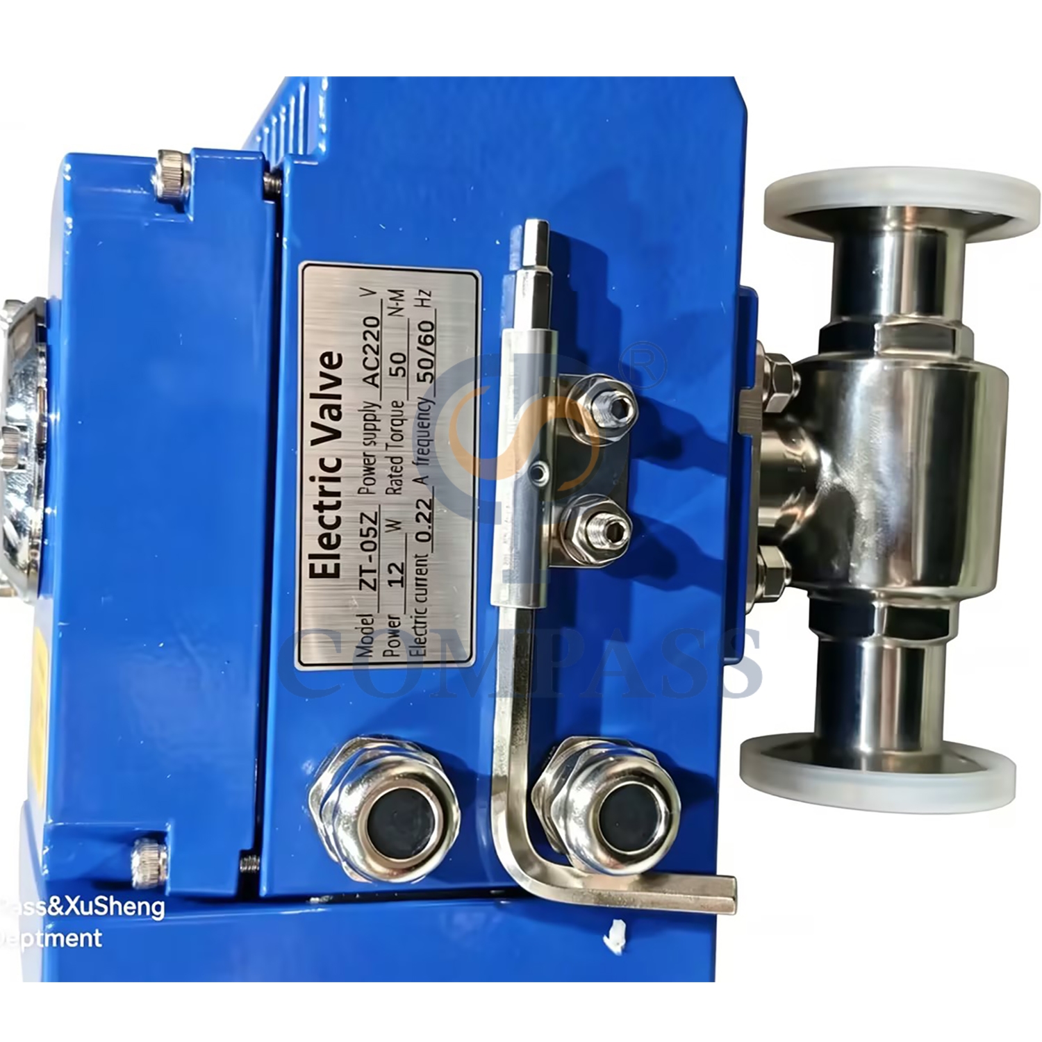 Sanitary Stainless Steel Medium Pressure Electric Ball Valve SS3041Inch Clamp Straight Ball Valves with 220 VDC Electric Head and Panel