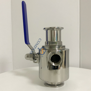 1Inch TC50.5MM Manual Clamp Ball Valve with Jacket and 12.7MM BSP Female Thread Port