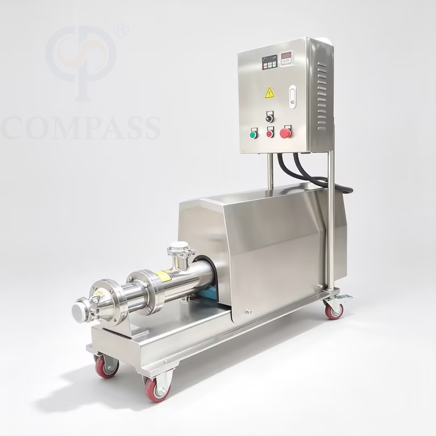 1.5KW-2HP SS316L Sanitary Food Grade OEM Electric Single Screw Pump with Stainless Steel Motor Cover and Trolley and EPDM Stator