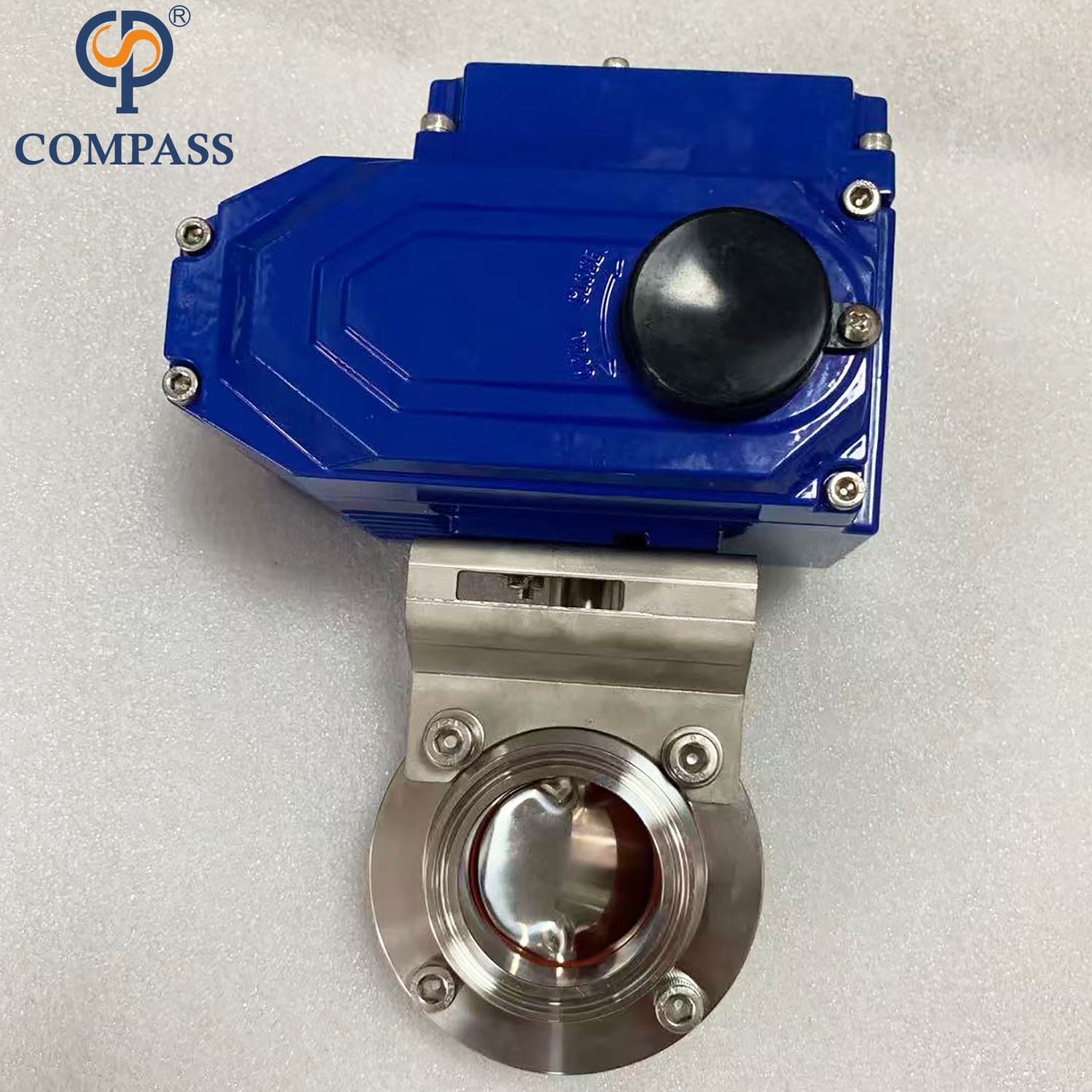 SB pressure exhaust valve installation on a hygienic tank