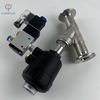 TRI-CLAMP PNEUMATIC PLASTIC HEAD ANGLE SEAT VALVE WITH SOLENOID VALVE