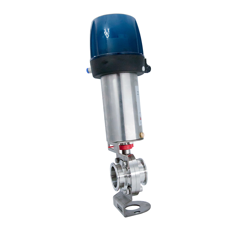 1/2Inch 12.7MM Sanitary Hygienic Stainless Steel Food Grade SS304 SMS Pneumatic Clamp Butterfly Valve with Control Head