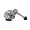 1 1/2inch 38mm Sanitary Hygienic Stainless Steel Food Grade SS316L SMS Manual Tri Clamp Butterfly Valve with Round Pull Handle