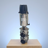 SS304 Single Acting Pneumatic Actuator DIN 22A Model Normally Closed DN80 Pneumatic Weld Diverter Valve with 24VDC Control Head