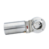 Sanitary Hygienic Stainless Steel SS304 SS316L Butt Weld Air Spring Single Acting Pneumatc Butterfly Valve 