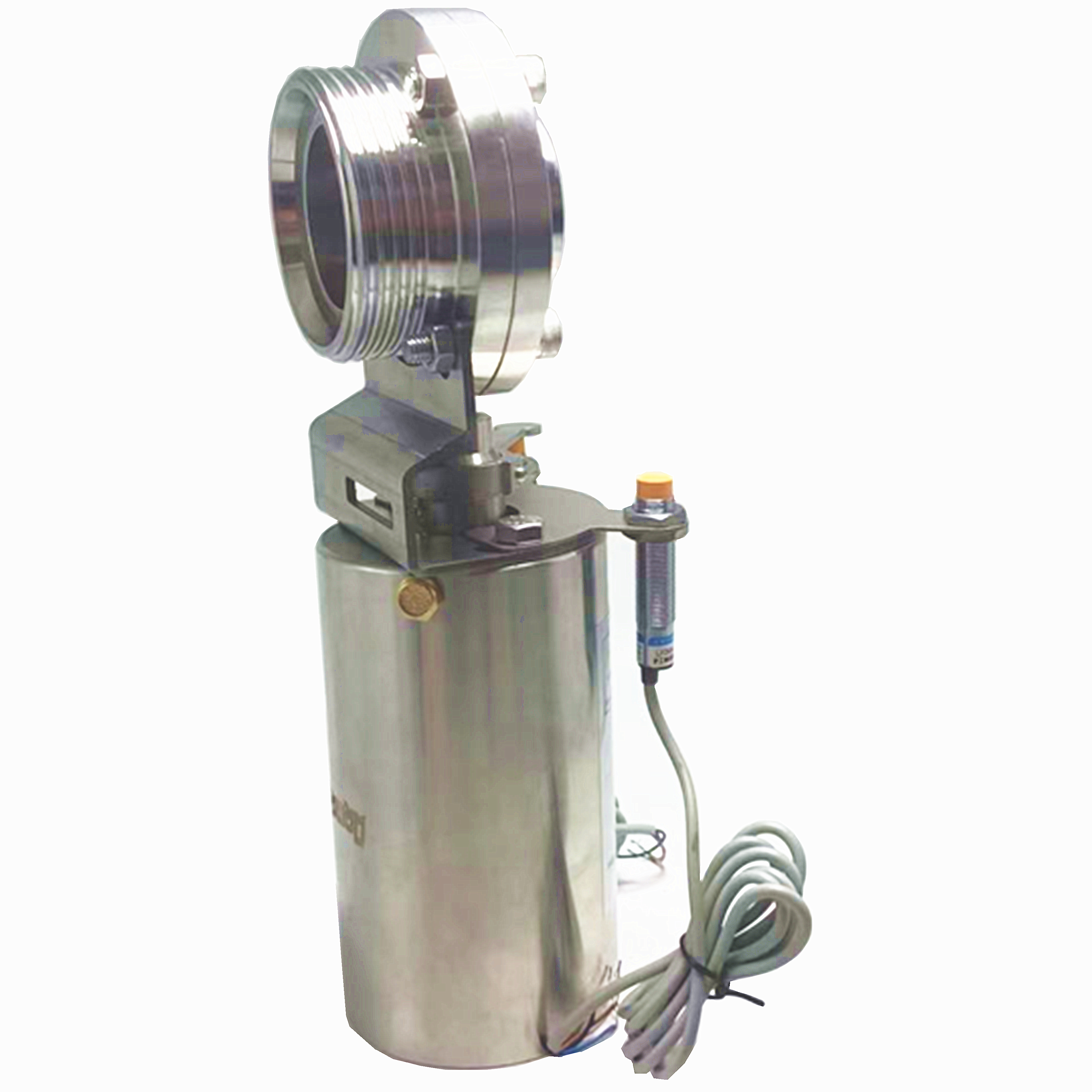 DN80 85MM Sanitary Hygienic Stainless Steel Food Grade SS304 Pneumatic Thread-Weld Butterfly Valve with Pneumatic Actuator 
