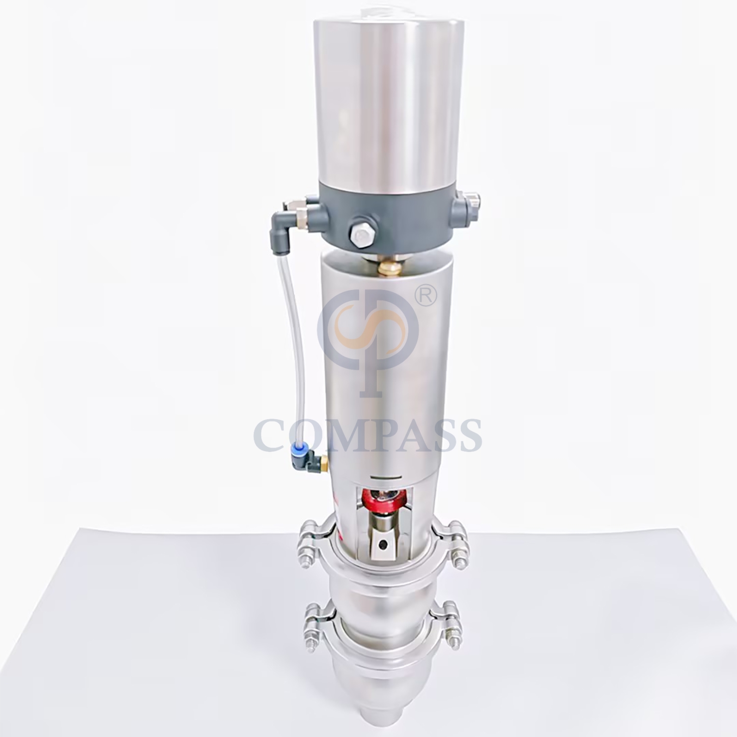 SS316L DN40 Sanitary Stainless Steel 21 Model LL Type Pneumatic Butt Weld Diverter Valve with Intelligent Valve Positioner