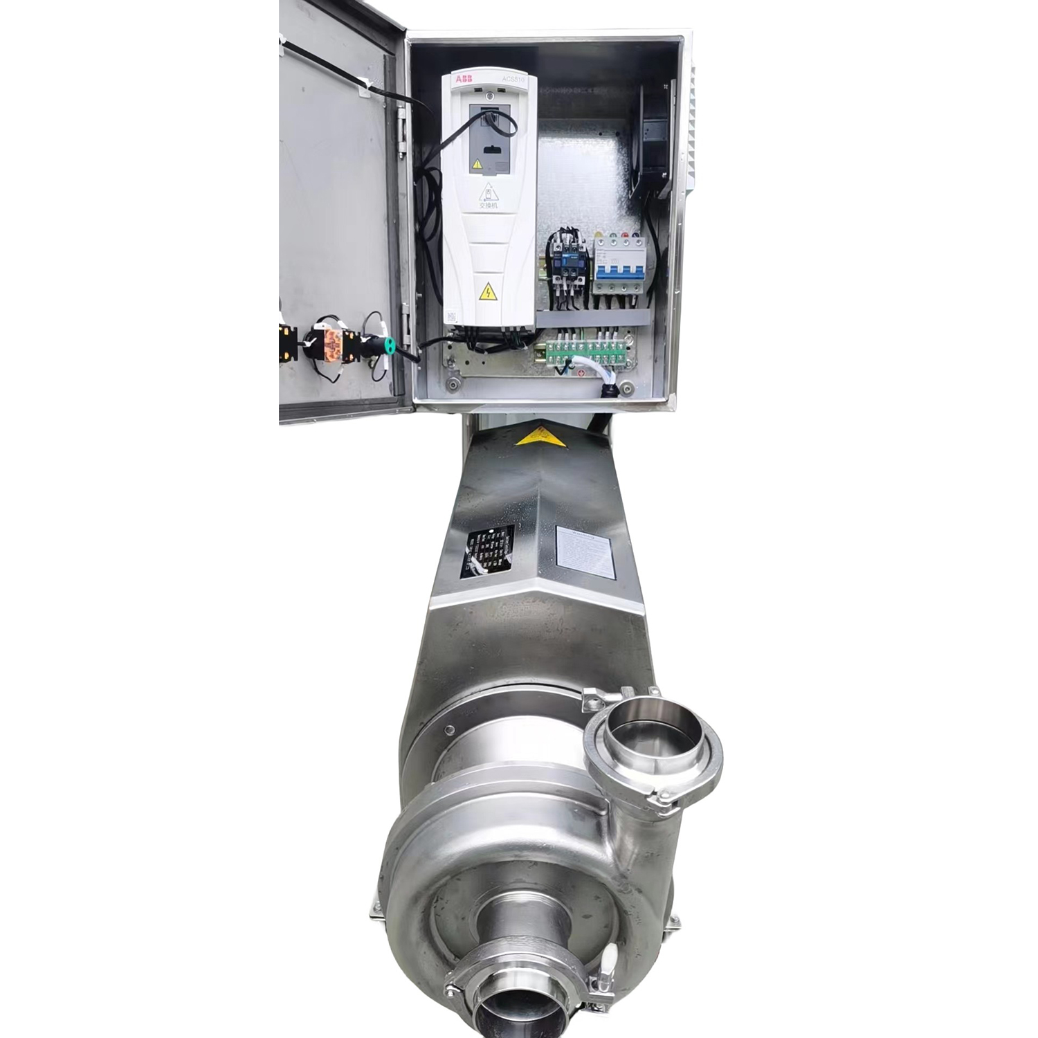KSCP-15-24-3 Sanitary Hygienic Stainless Steel Square Centrifugal Pump With Inverter and Control Box