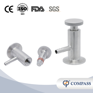 Matte Ordinary Tri Clamping Manually SS304 SS316L Sampling Valves for Beer