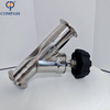 Tri Clamping End Mirror Polished TC77.5MM SS316L 63.5MM Manual Angle Seat Valve