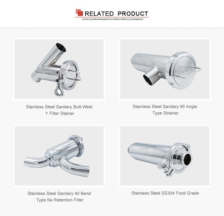 Stainless Steel Hygienic Butt-Weld Straight Filter Strainer