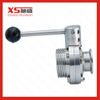 Stainless Steel SS304 Sanitary Clamp Butterfly Valves with Pull Handle