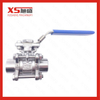 Stainless Steel AISI304 Sanitary Hygienic Female Thread Three-Piece Ball Valves