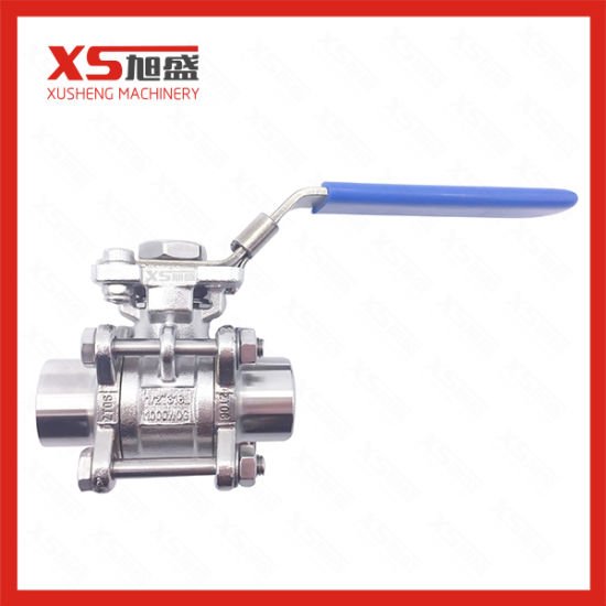 Stainless Steel AISI304 Sanitary Hygienic Female Thread Three-Piece Ball Valves