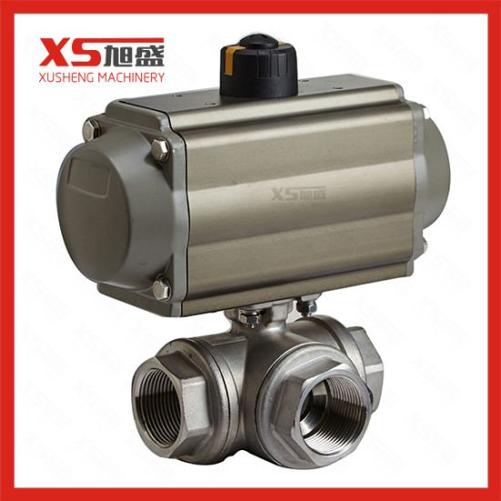 Actuator Pneumatic Sanitary L Port Clamp Ball Valve