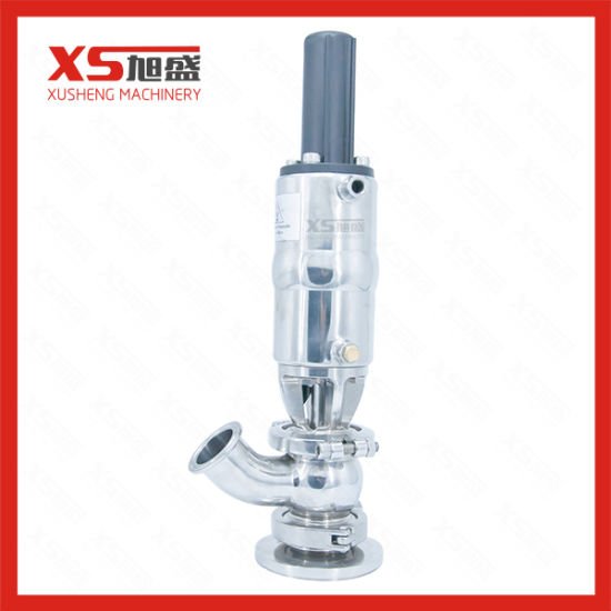 Sanitary Pneumatic Elbow Type Clamped Tank Bottom Seat Valve