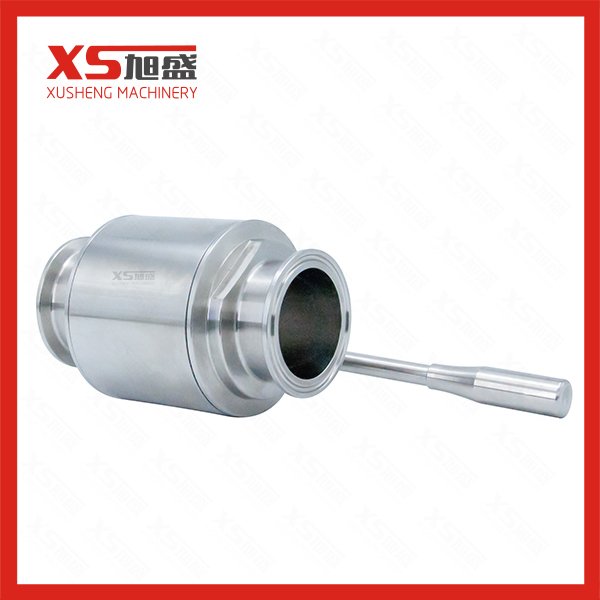 Stainless Steel Sanitary Tri Clamp Straight Ball Valve 