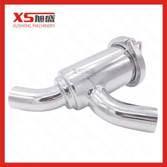 Stainless Steel Hygienic Non Retention Strainer with Bend Type