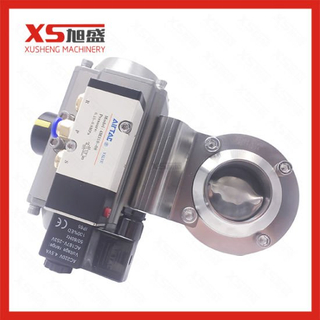38mm SS304 Weld Pneumatic Actuator Butterfly Valves with Double Acting