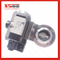 38mm SS304 Weld Pneumatic Actuator Butterfly Valves with Double Acting