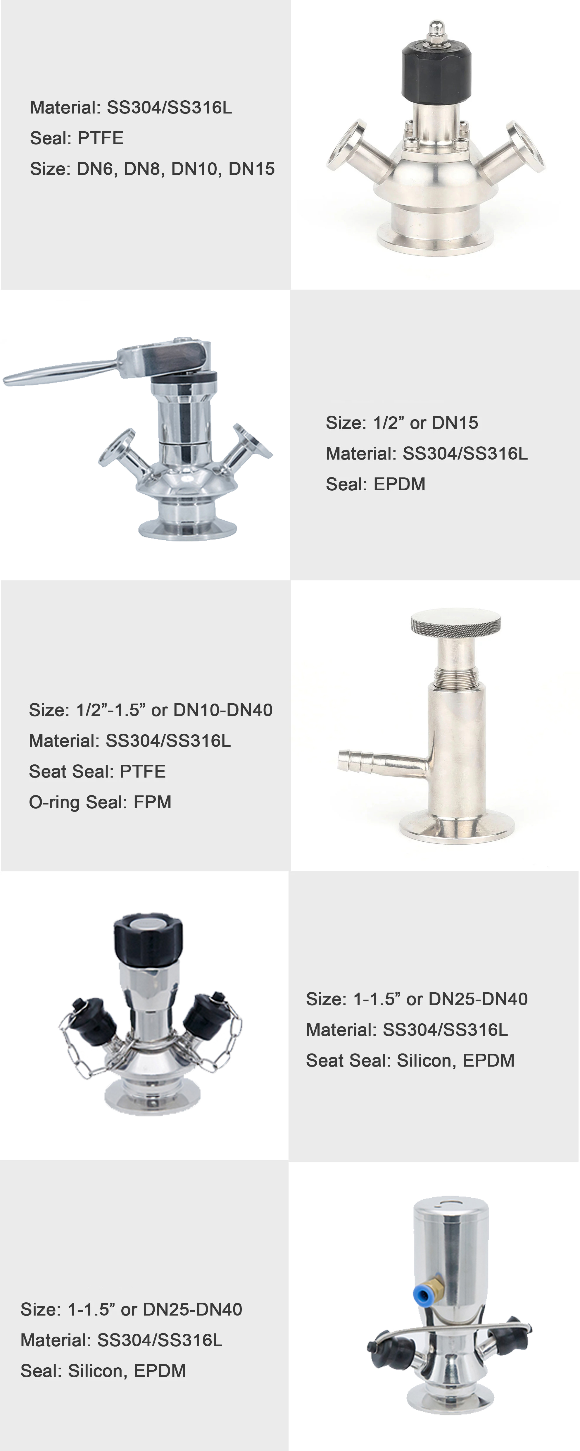 304 316L Sanitary Sampling Valve