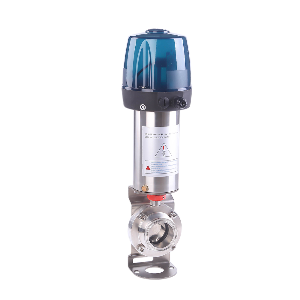 Sanitary Pneumatic Weld Butterfly Valve with C-top