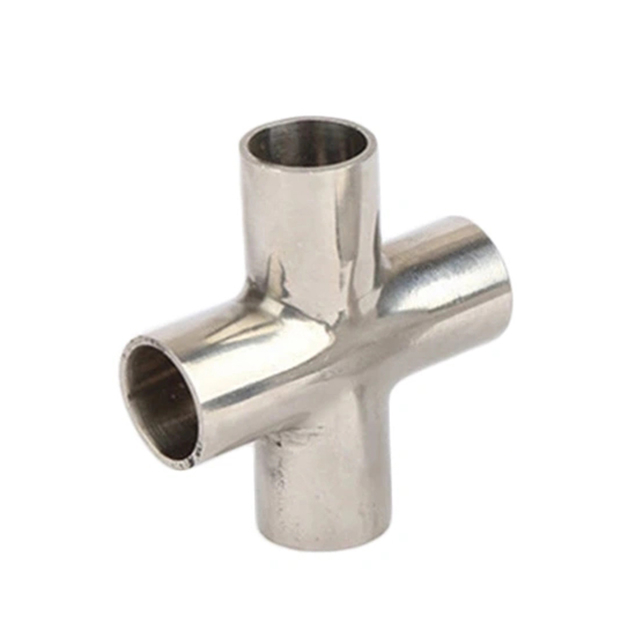 Sanitary Stainless Steel Pipe Fitting Four Way Cross