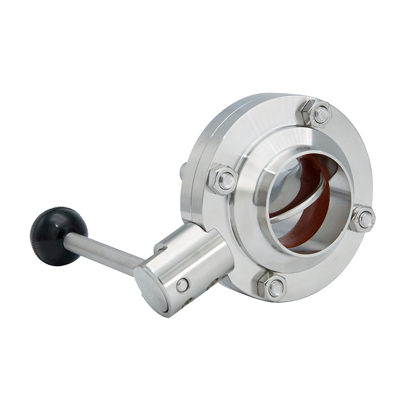 2 inch Welded Sanitary Butterfly Valve for Alcohol
