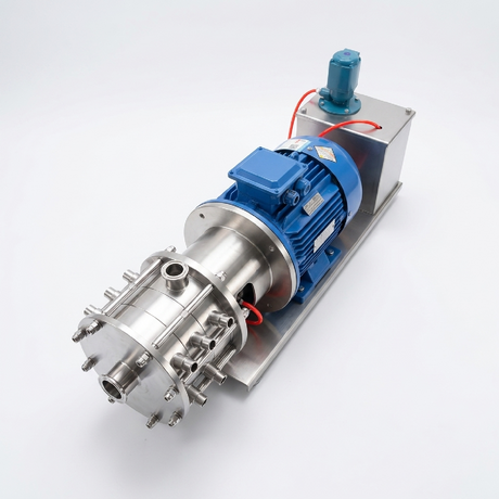 SS304 4KW High Viscosity Three Stage Emulsification Pumps with Heating Jacket