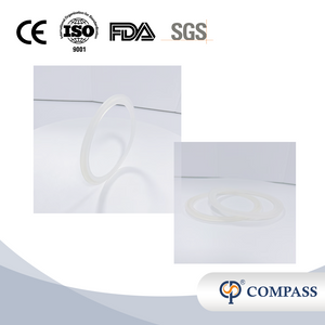 Hot Sale Universal 2Inch TC 64MM Sanitary Hygiene Food Grade SMS Aseptic Tri Clamp Transparent Silicone Gasket with Flange Lid