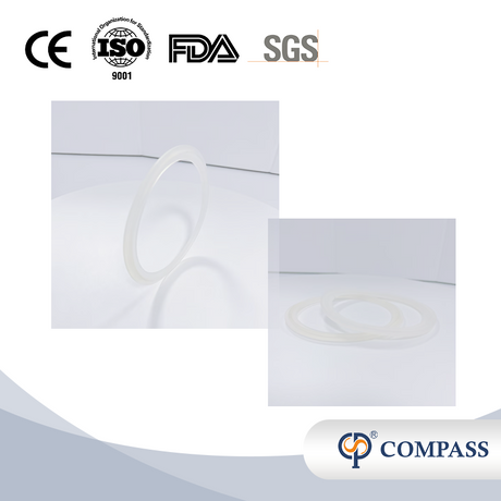 Hot Sale Universal 2Inch TC 64MM Sanitary Hygiene Food Grade SMS Aseptic Tri Clamp Transparent Silicone Gasket with Flange Lid