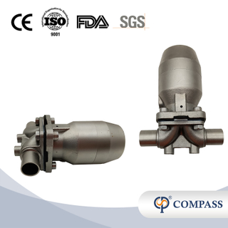 25.4MM High Quality Sanitary Hygienic Stainless Steel SS316L Pneumatic SMS Weld Straight Diaphragm Vavle 