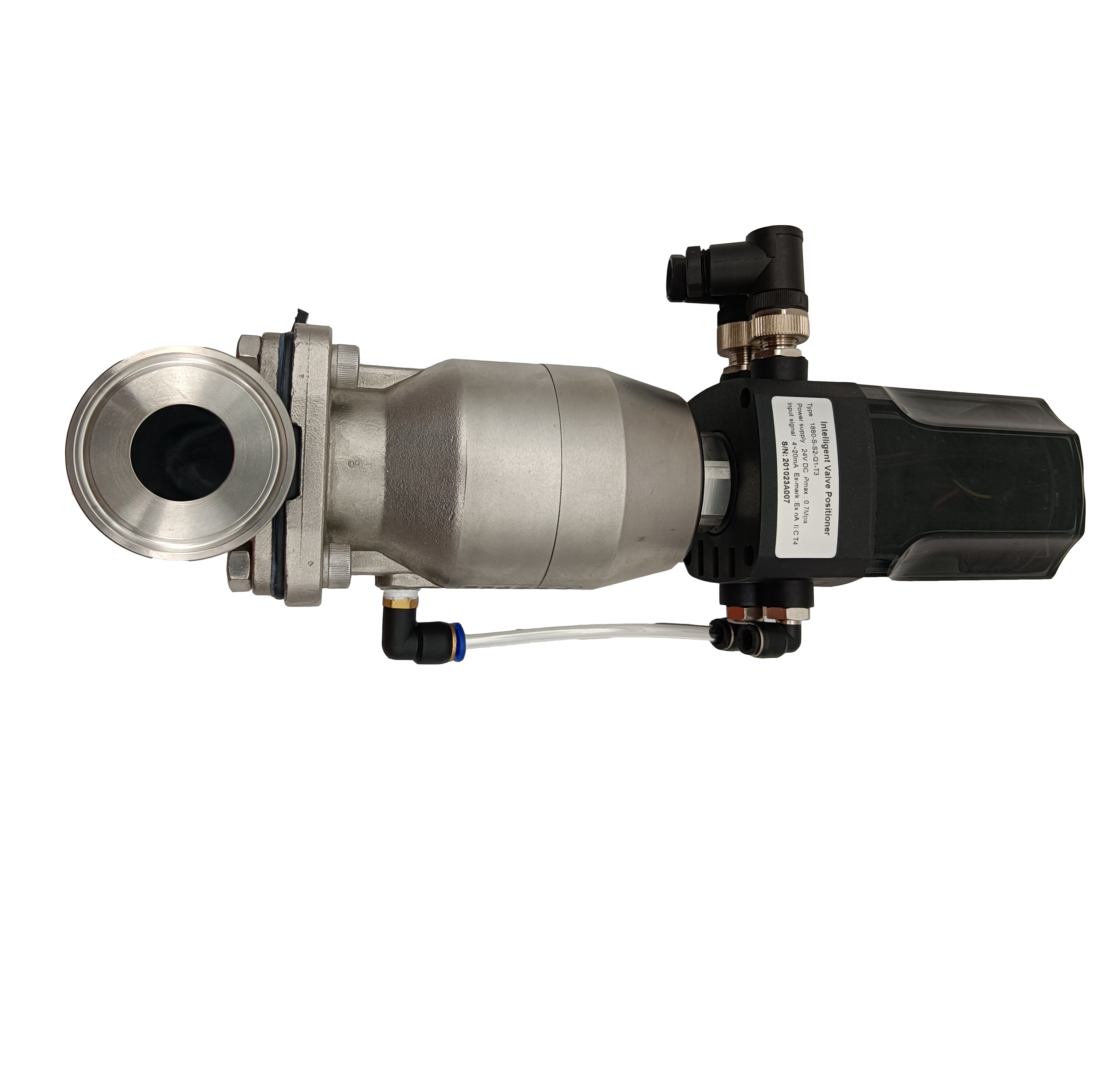 1/2Inch 12.7MM High Quality Sanitary Hygienic Stainless Steel SS316L Pneumatic SMS Clamp Straight Diaphragm Vavle With Control Head
