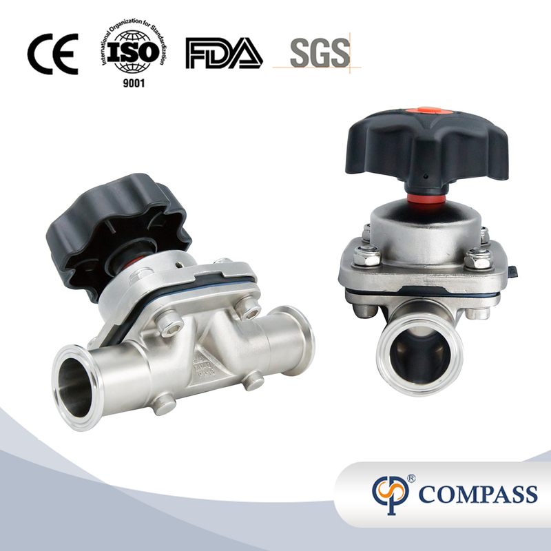 2Inch 50.8MM High Quality Sanitary Hygienic Stainless Steel SS316L SMS Clamp Straight Diaphragm Valve