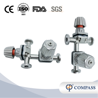 3/4Inch 19.05MM High Quality Sanitary Hygienic Stainless Steel SS316L Manual SMS Clamp Straight Diaphragm Vavle with Stainless Steel Handle
