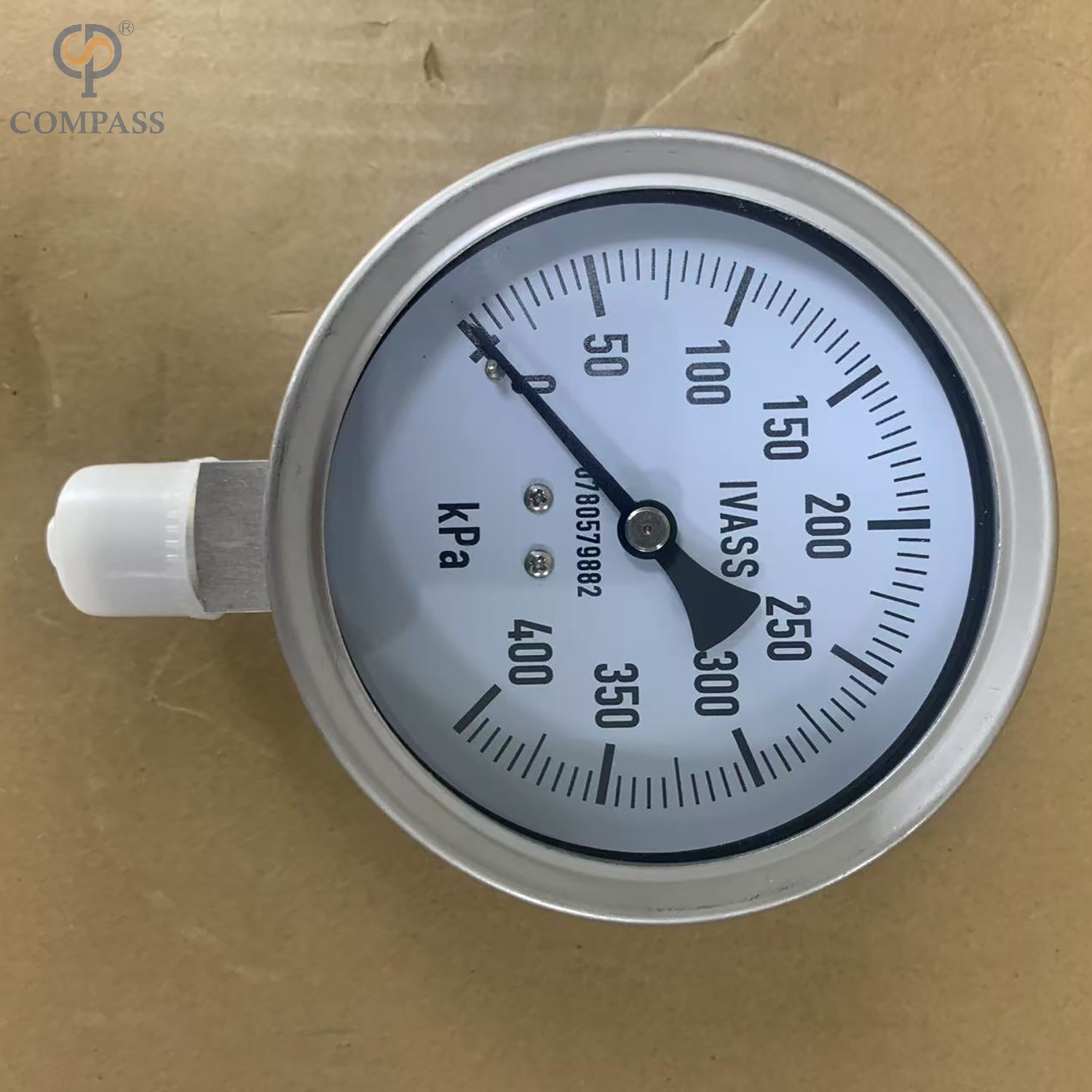 1/2"-BSP STAINLESS STEEL SANITARY SS304 RADIAL STEM PRESSURE GAUGE 100MM
