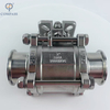 2INCH STAINLESS STEEL MANUAL HIGH PLATFORM THREE-PIECE BALL VALVE WITHOUT HANDLE