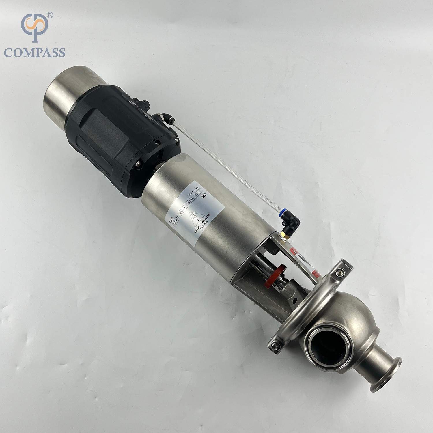 Stainless Steel Sanitary Sanitary TC Flow Regulator Valves With Control Head
