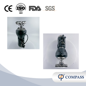 1/2Inch NPT Thread Sanitary SS316L Plastic Pneumatic Straight Diaphragm Valve with Control Head PTFE and EPDM Split Diaphragm