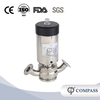 2 Inch Sanitary Stainless Steel Aseptic Flush Bottom Pneumatic Valves with Two Elbow Ends