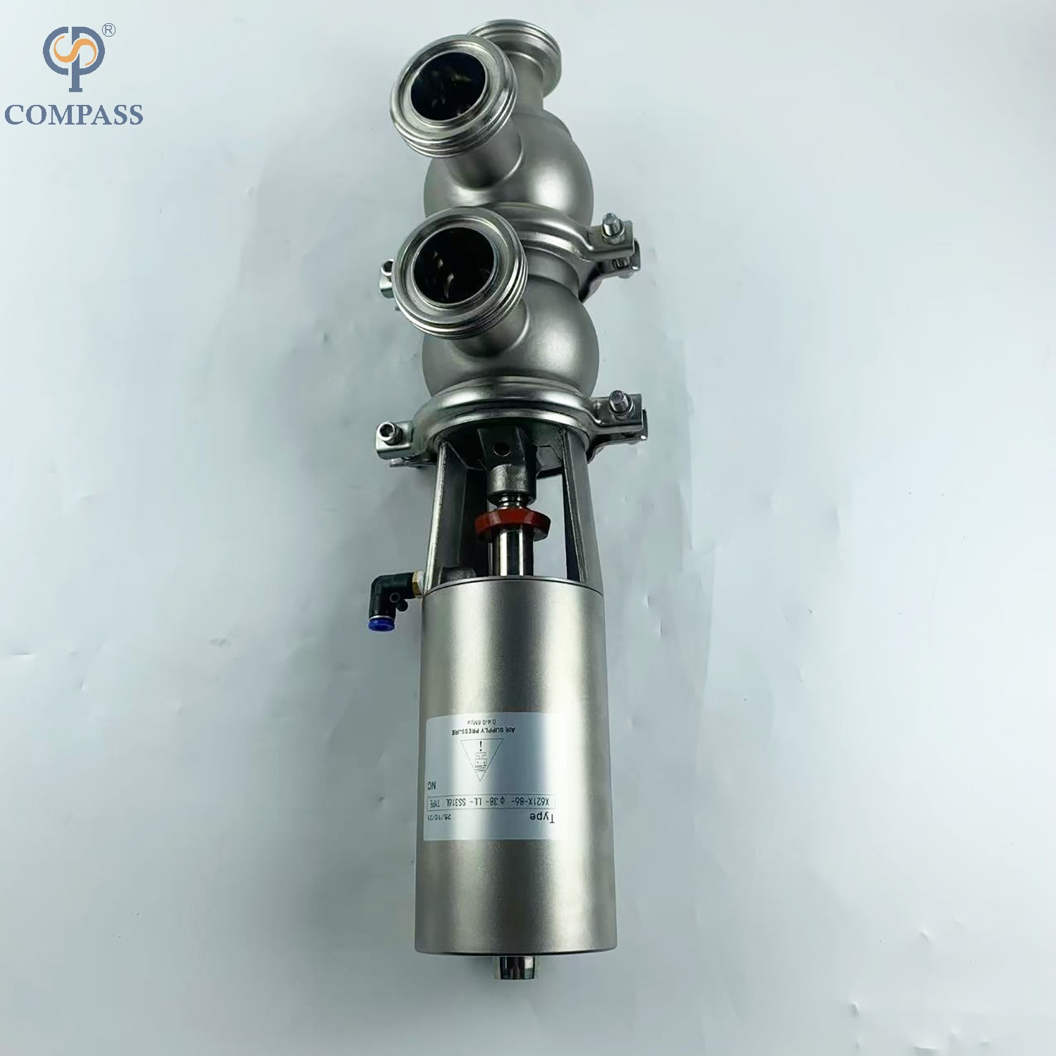 SS316LSMS 21 MODEL PNEUMATIC THREAD DIVERTER VALVE