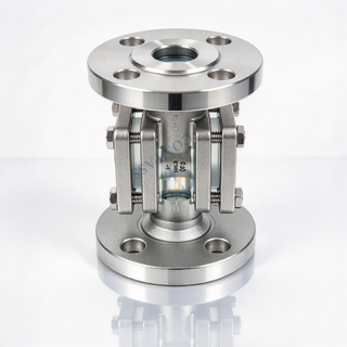 150LBS 1Inch SS304 Flange Cross Sight Glass with PTFE Gasket and Tempered Glass