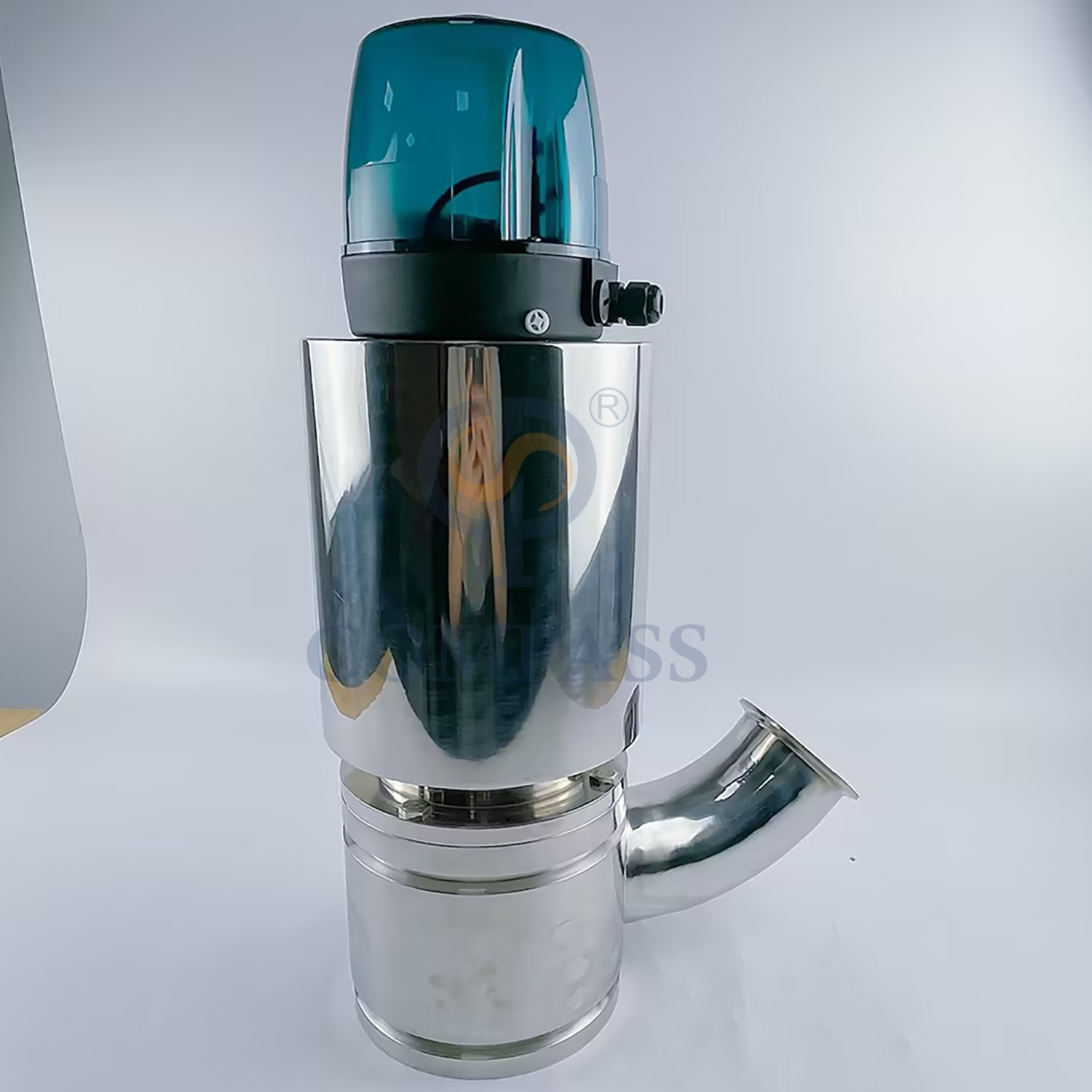 Hot Sale Air Actuated 76.2MM Sanitary Stainless Steel 316L Aseptic Clamp Pneumatic Flush Tank Bottom Valve with 24V Control Head