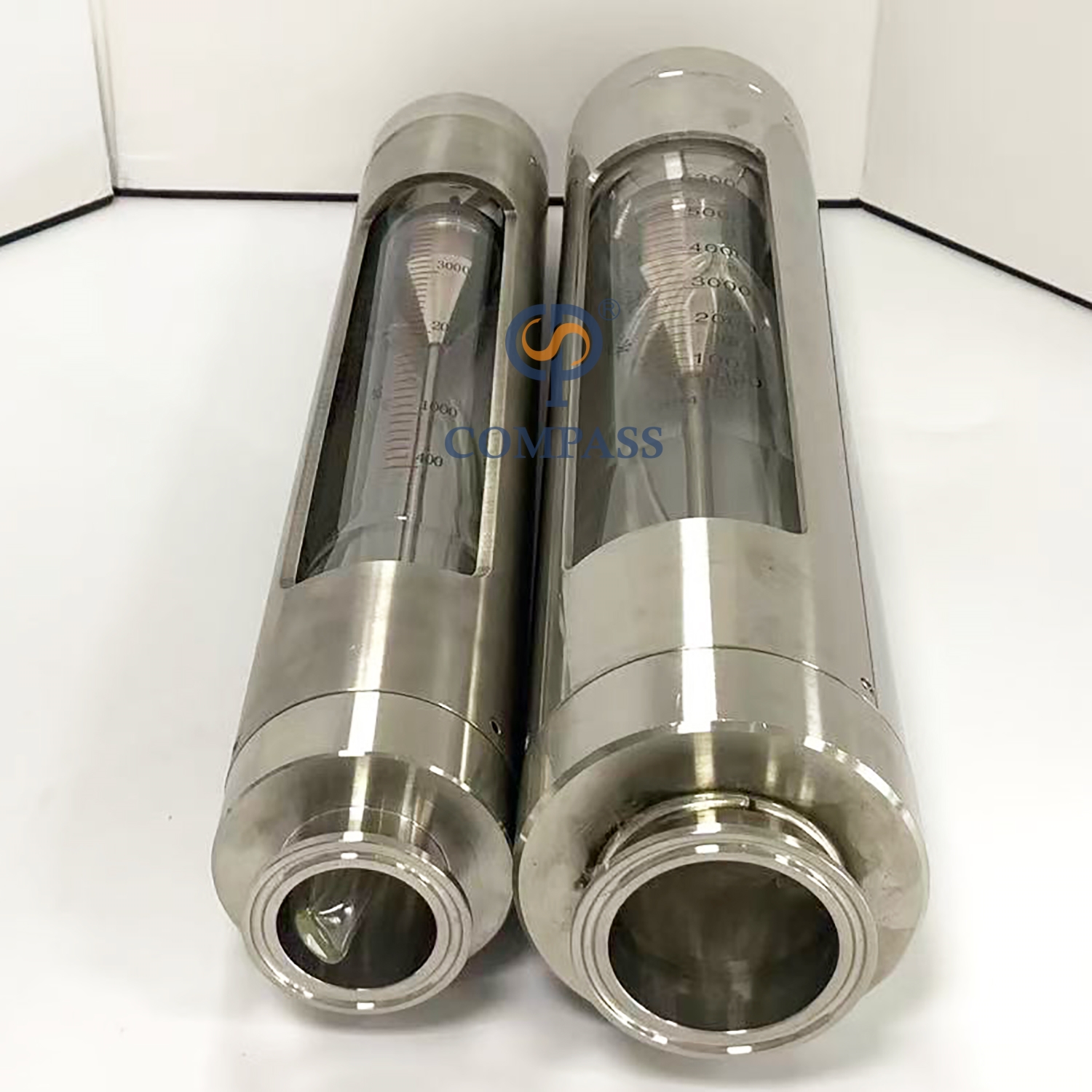 LZB-K30 SS304 Ferrule TC64MM 6000 Lph 2Inch Glass Rotor Flowmeter for Water