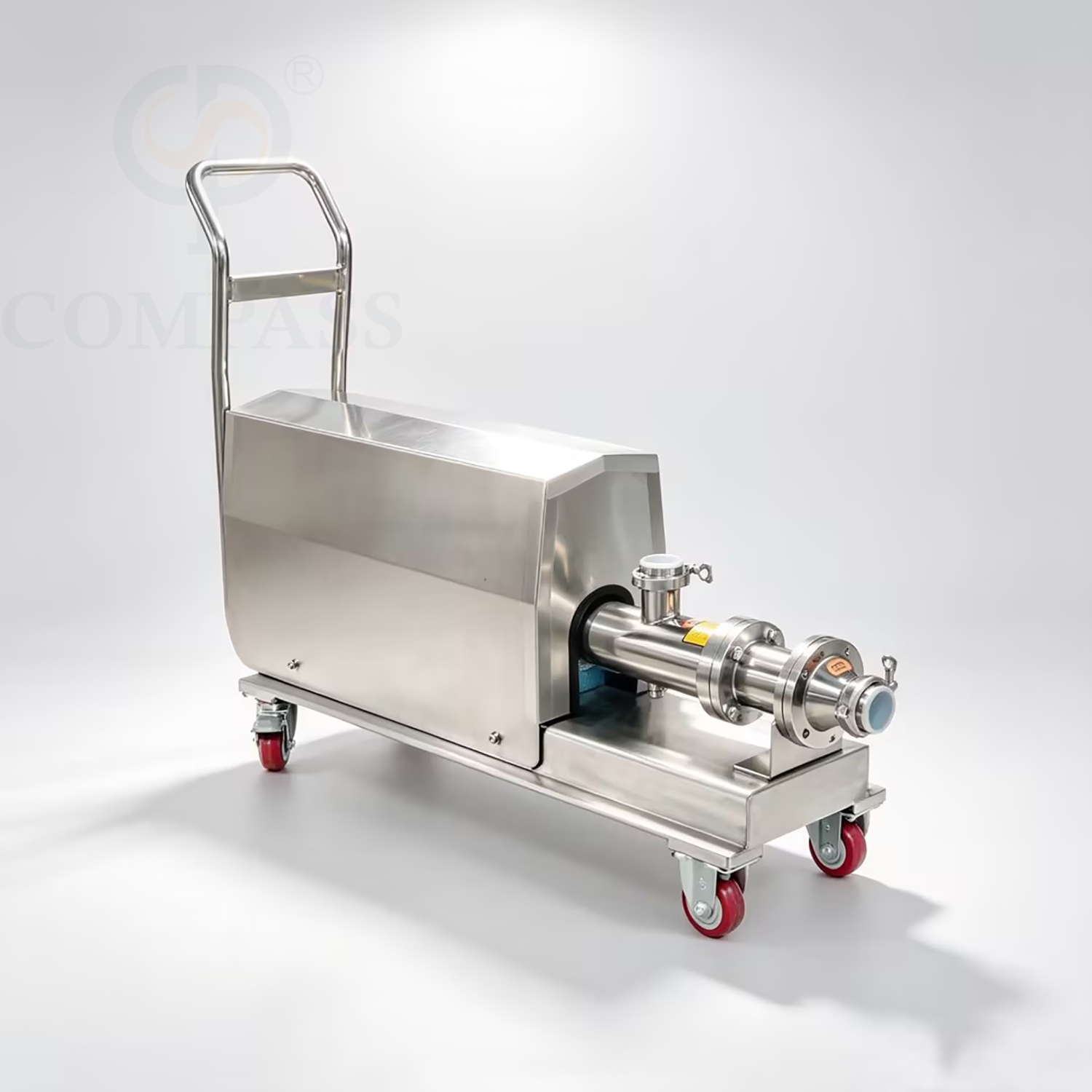 1.5KW-2HP SS316L Sanitary Food Grade OEM Electric Single Screw Pump with Stainless Steel Motor Cover and Trolley and EPDM Stator