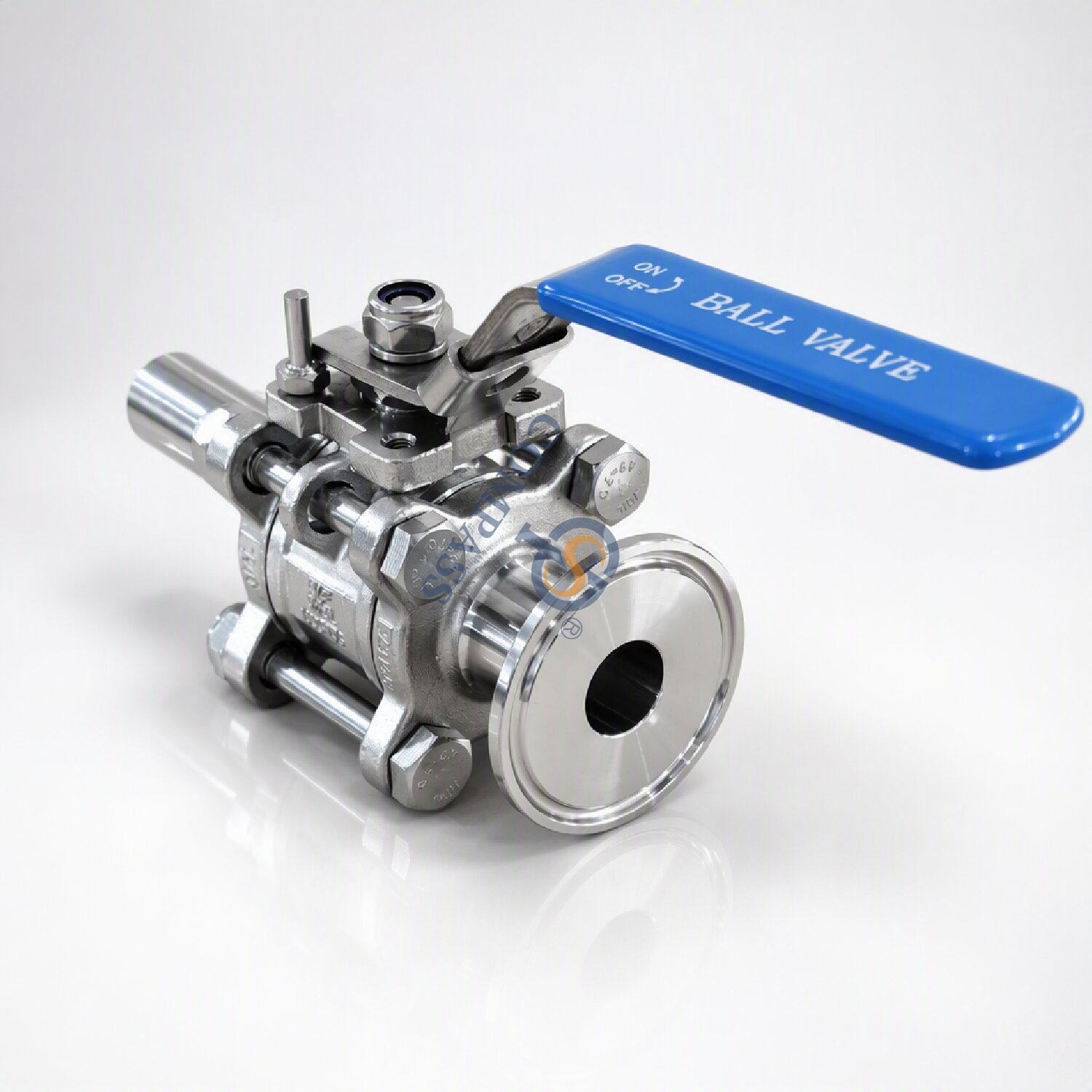 Low Platform 25.4MM SS316L Clamp and Weld Three Piece Full Port Ball Valves